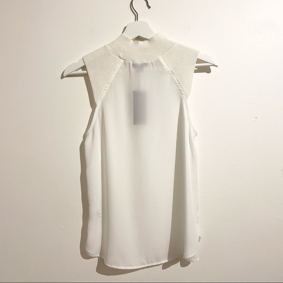 DYNAMITE Semi-Sheer Sleeveless Chiffon Blouse NWT - Picture 4 of 13